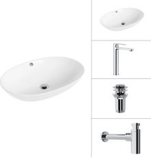 Умывальник Lauter 21709 + Moon 21СK81691C + сифон 21635CH + дон.клапан 21190CH хром