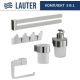 Набор аксессуаров для ванной Lauter 21TS3018 + 21TS3020 + 21TS3008 + 21TS3014 + 21TS3003 Chrome, 5 предметов