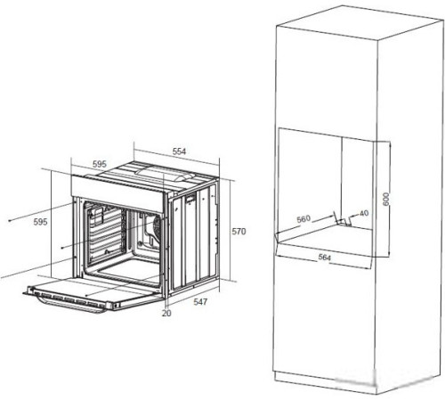 Электрический духовой шкаф ZorG ROL66 белый
