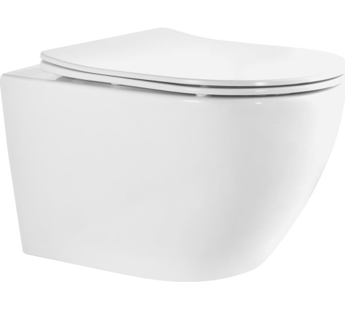 Унитаз подвесной Roxen Antares Tornado Long в комплекте с инсталляцией StounFix Dual Fresh 6 в 1 868433 кнопка: черный матовая