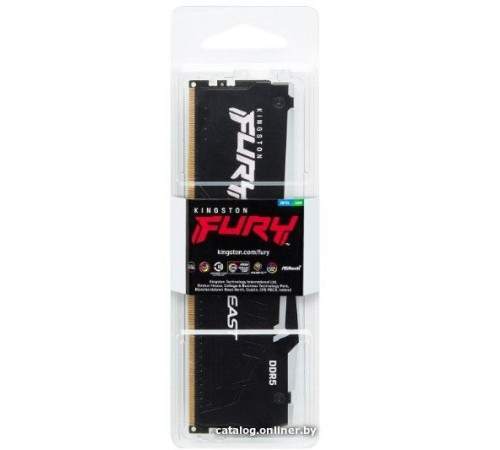 Оперативная память Kingston FURY Beast RGB 16ГБ DDR5 6400 МГц KF564C32BBEA-16