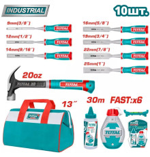 Набор домашнего мастера Total Набор инструментов для деревообработки TOS230906 10 предметов