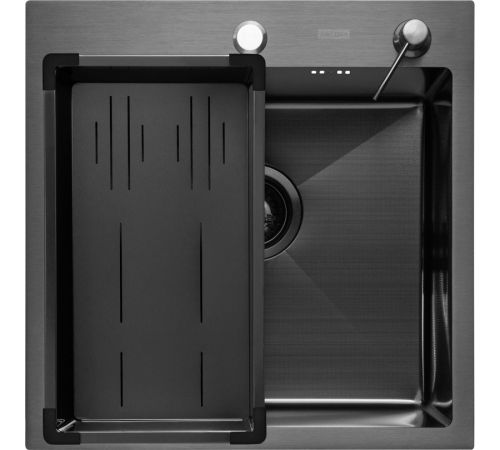 Кухонная мойка ARFEKA Eco AR мойка 500*500, коландер G, дозатор Black Decor Millet