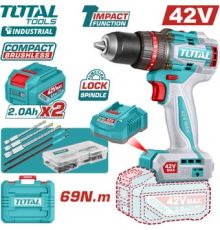Ударная дрель-шуруповерт Total TIDLI426982 с 2-мя АКБ, кейс
