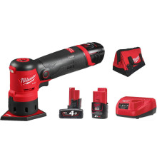 Дельташлифмашина Milwaukee M12FDSS-422X 4933479681 с 2-мя АКБ 2 Ач, 4 Ач