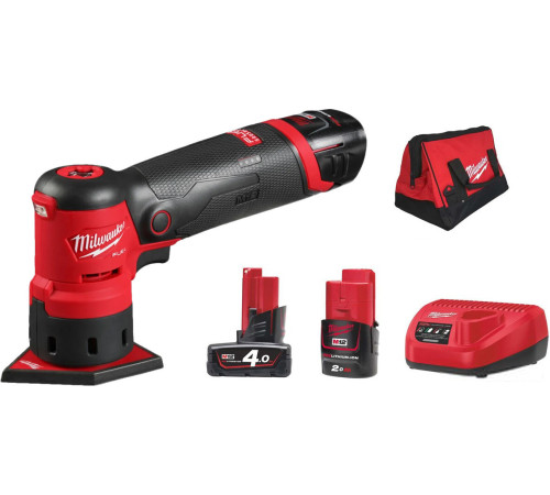 Дельташлифмашина Milwaukee M12FDSS-422X 4933479681 с 2-мя АКБ 2 Ач, 4 Ач