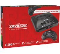 Игровая приставка Retro Genesis Remix 8+16 Bit 2 геймпада, 600 игр