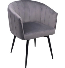 Стул AksHome Melon серый велюр/черный