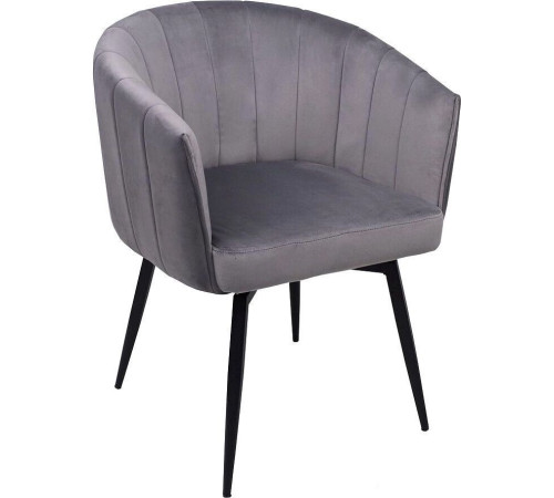 Стул AksHome Melon серый велюр/черный