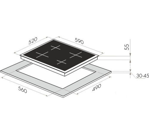 Варочная панель MAUNFELD EVI.594-BK