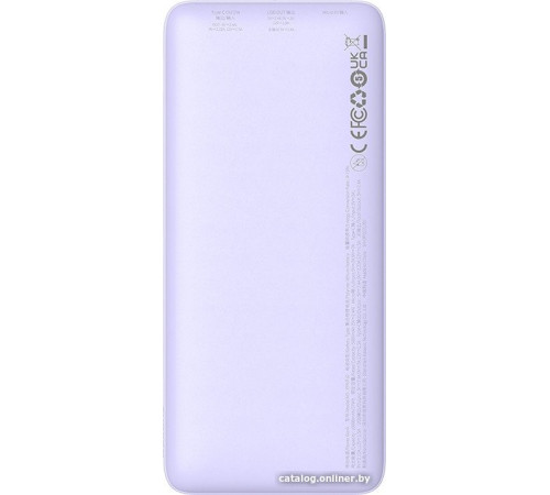 Внешний аккумулятор Baseus Airpow Fast Charge Power Bank 20W 10000mAh сиреневый
