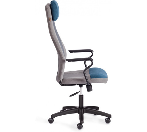 Офисное кресло TetChair Aviator флок/ткань синий/серый/серый