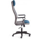 Офисное кресло TetChair Aviator флок/ткань синий/серый/серый