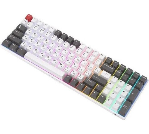 Клавиатура Royal Kludge RK100 RGB белый/серый, RK Red