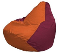 Кресло-мешок Flagman Груша Мини L Г0.1-222 оранжевый/бордовый