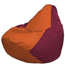 Кресло-мешок Flagman Груша Мини L Г0.1-222 оранжевый/бордовый