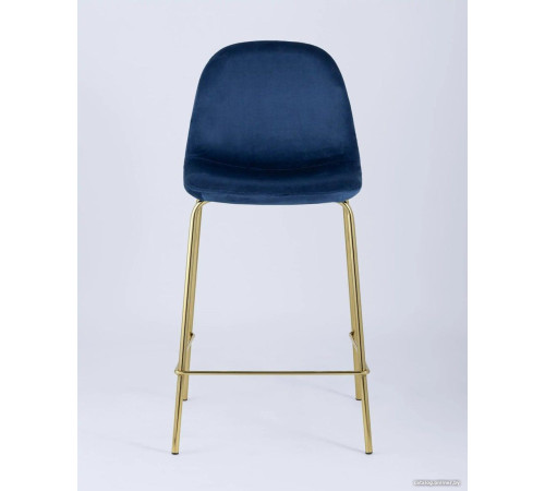 Стул Stool Group Валенсия SN полубарный OS-001CB HLR-64 велюр синий/ножки золото