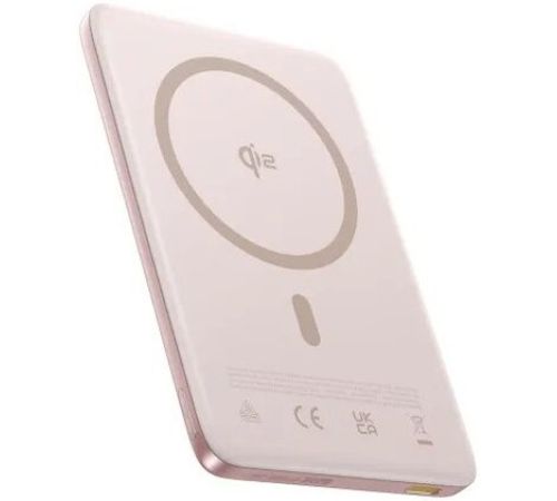 Внешний аккумулятор Baseus PicoGo AM41 Ultra-Slim Qi2 Magnetic Power Bank 10000mAh розовый