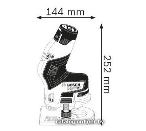 Кромочно-петельный фрезер Bosch GKF 12V-8 Professional 06016B0000 с 2-мя АКБ и кейсом