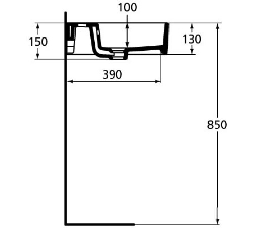 Умывальник Ideal Standard Strada K077801 60x42