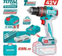 Ударная дрель-шуруповерт Total TIDLI426981 с 1-им АКБ, кейс