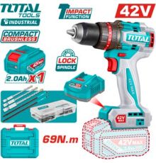 Ударная дрель-шуруповерт Total TIDLI426981 с 1-им АКБ, кейс