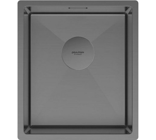 Кухонная мойка Paulmark Next 38 UNI PM213844-GM черный/вороненая сталь