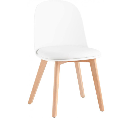 Стул Stool Group Fog с подушкой SL-7022DM белый, деревянные ножки