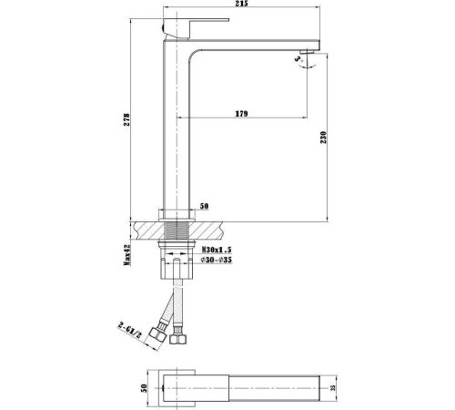 Смеситель Vincea VBF-1C02GM