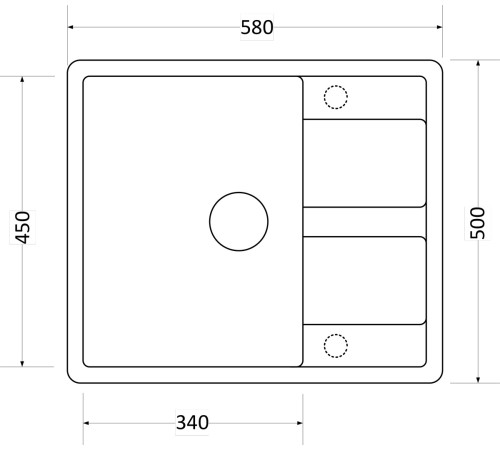 Кухонная мойка ZorG Apollo 58 слоновая кость