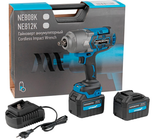 Гайковерт Nordberg NE812K с 2-мя АКБ