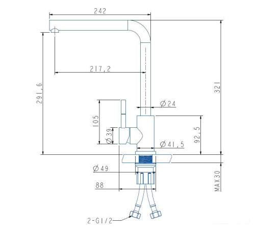 Смеситель ARFEKA Isis black PVD