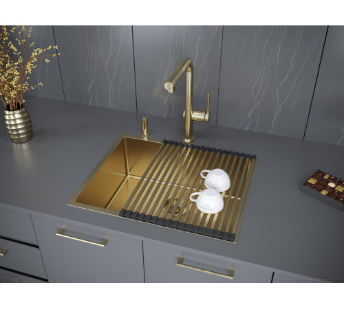 Кухонная мойка Paulmark Next 54 Uni PM215444-BG золото/брашированное золото