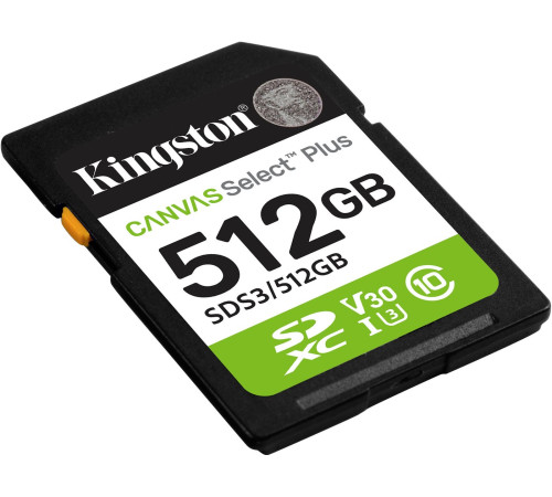 Карта памяти Kingston Canvas Select Plus SDXC 512GB SDS3/512GB