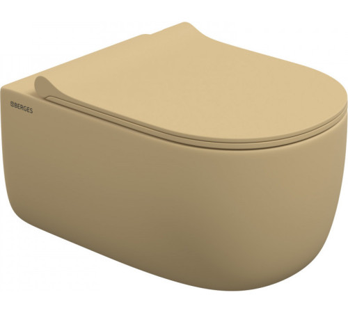 Унитаз подвесной Berges Wasserhaus Ego XL Rimless 083211 с сиденьем