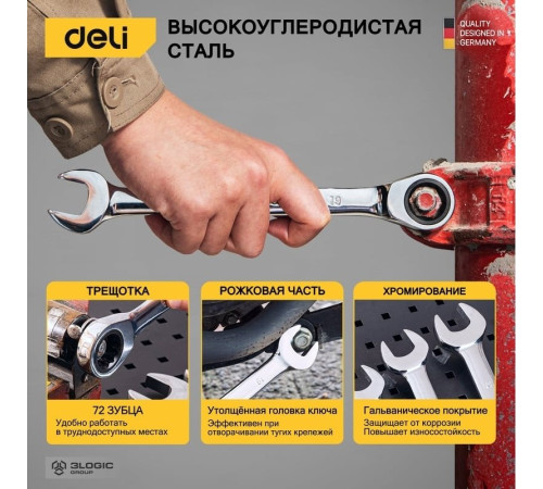 Набор ключей Deli DL140108T 8 предметов