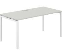 Офисный стол Norden 160х80х75 SG.209.SH.44.WH белый/серый бархат