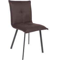 Стул AksHome Рубик U Velutto 24 темно-коричневый велюр/черный