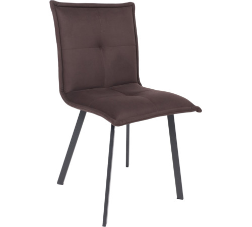 Стул AksHome Рубик U Velutto 24 темно-коричневый велюр/черный