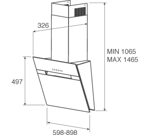 Кухонная вытяжка Jetair Bonny BL/60/A