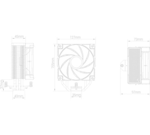 Кулер для процессора DeepCool AK400 ZERO DARK R-AK400-BKNNMN-G-2