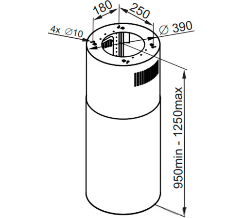Кухонная вытяжка MAUNFELD Lee Isla sensor 39 нержавеющая сталь
