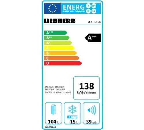 Однокамерный холодильник Liebherr UIK 1514
