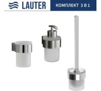 Набор аксессуаров для ванной Lauter 21TS3018 + 21TS3020 + 21TS3022 Chrome, 3 предмета