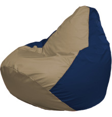 Кресло-мешок Flagman Груша Г2.1-80 тёмно-бежевый/тёмно-синий