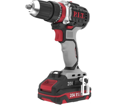Ударная дрель-шуруповерт P.I.T. PSB20H-10C/1 с 1-им АКБ, кейс, оснастка