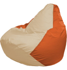 Кресло-мешок Flagman Груша Макси Г2.1-143 оранжевый/бежевый