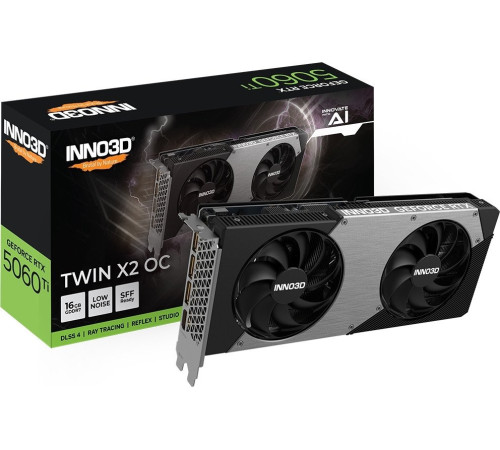 Видеокарта Inno3D GeForce RTX 5060 Ti 16GB Twin X2 OC N506T2-16D7X-191073N