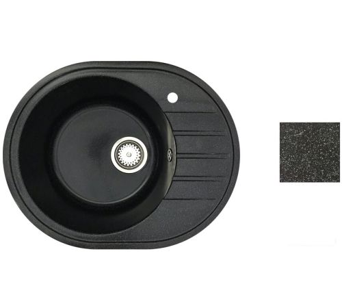 Кухонная мойка БелЭворс New Lux L + смеситель W4998-3-22 черный