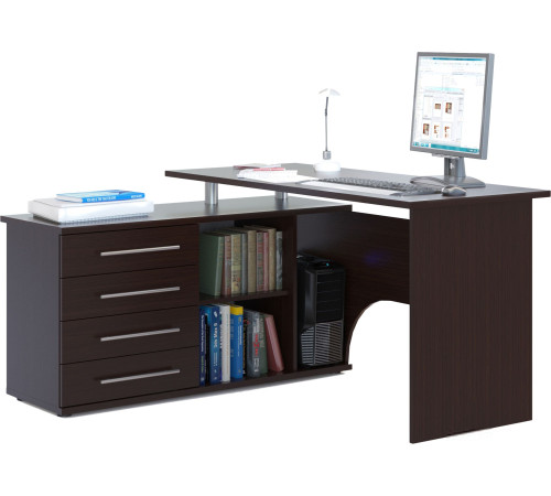 Компьютерный стол Сокол КСТ-109 левый венге